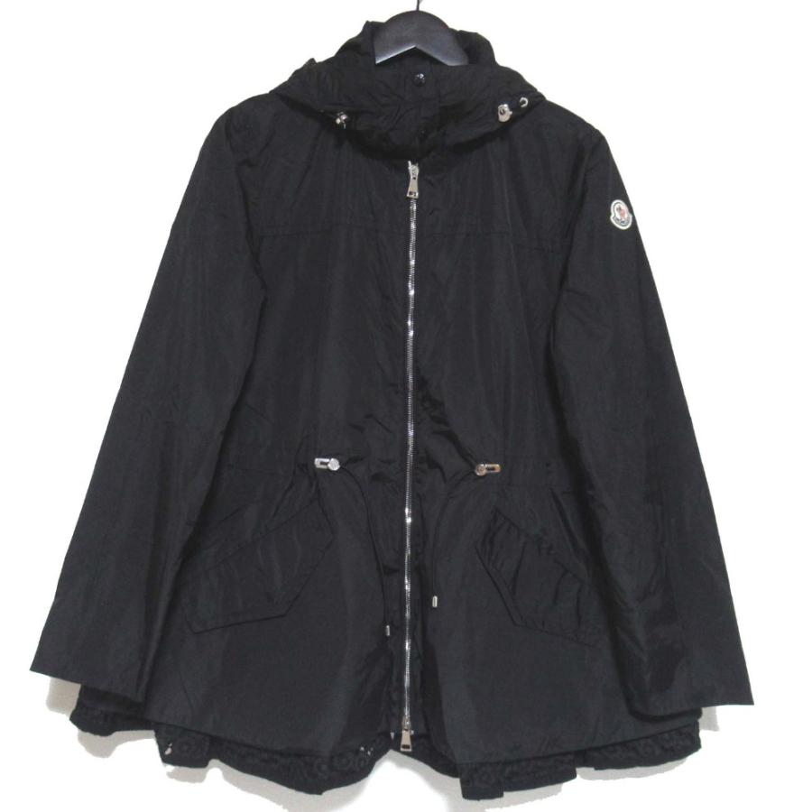 モンクレール ジップアップパーカー フリル ワッペン ネイビー 切替 MONCLER（モンクレール） 美品 LOTUS ミニワッペン フリル ジップ