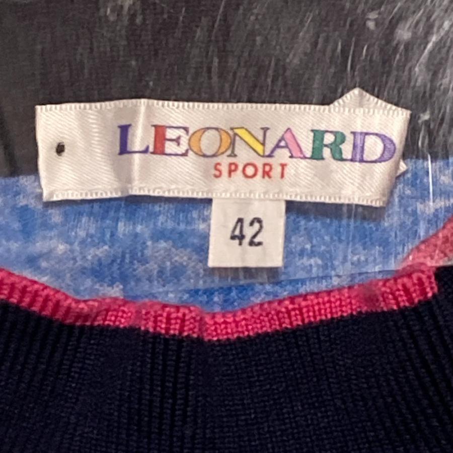 LEONARD SPORT 美品 レオナールスポーツ フラワープリント ハイネック