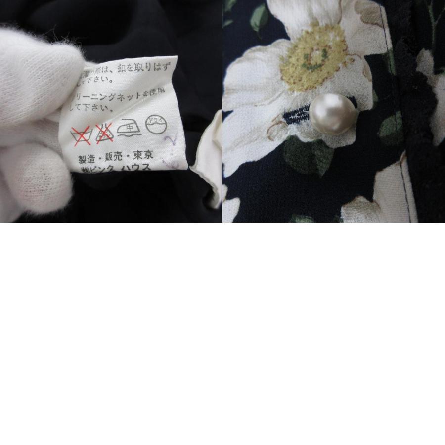 INGEBORG（インゲボルグ） 良品 フラワープリント フェイクパール 