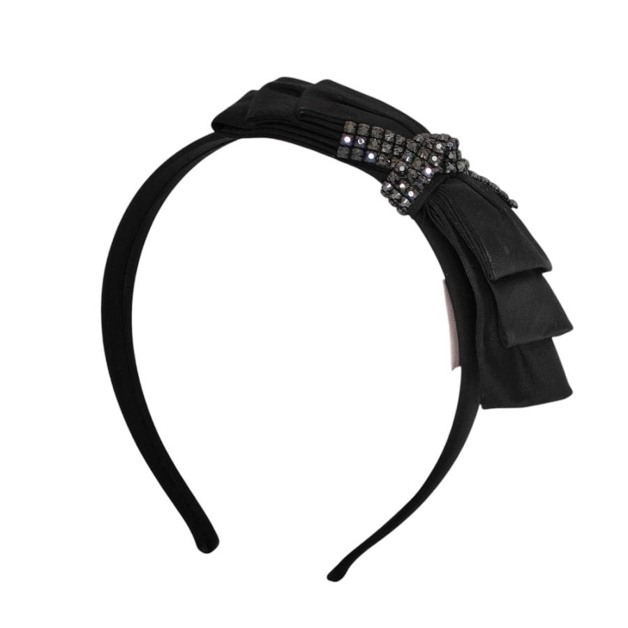 acca（アッカ） 良品 ラインストーン リボン カチューシャ ヘア