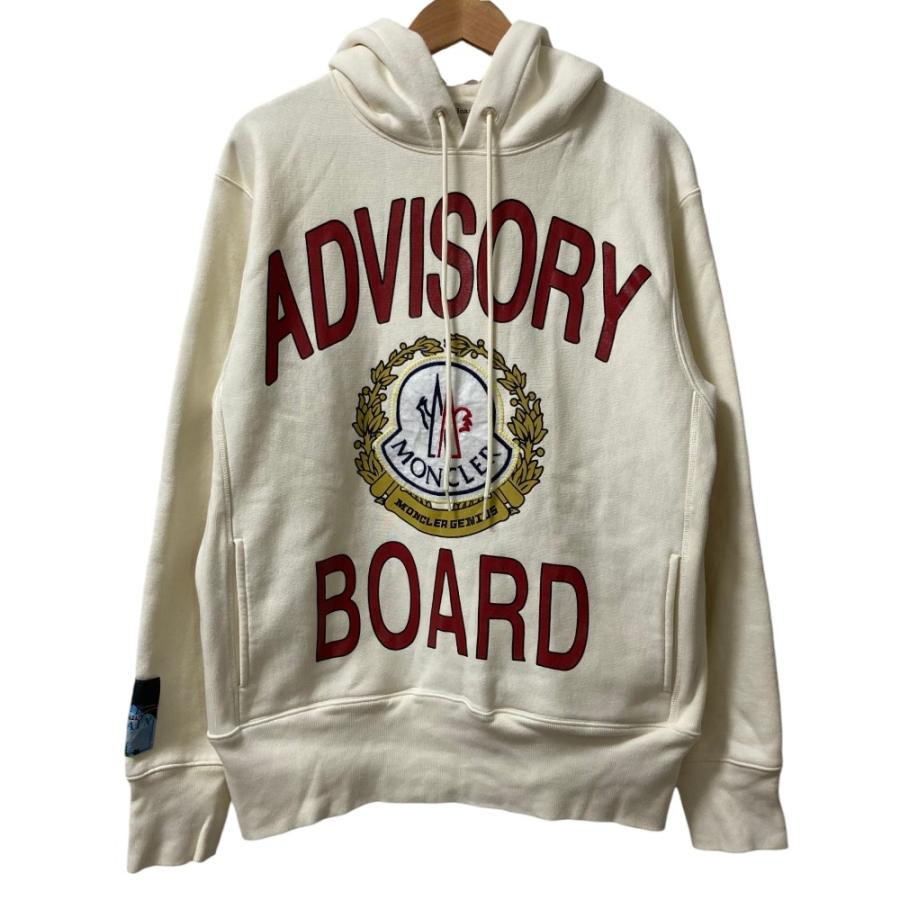 良品 MONCLER モンクレール アドバイザリー ボード クリスタルズ ロゴプリント プルオーバーパーカー G209X0G00055 サイズL ベージュ メンズ 古着 中古 USED MONCLER（モンクレール） 良品 アドバイザリー ボード クリスタルズ