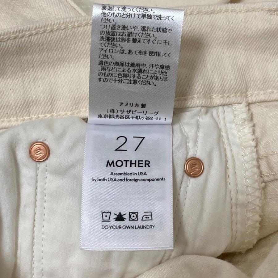 【極美品】MOTHER マザー ホワイトデニム クリーニング済み 26 mother（マザー） 新品同様 25SS MOTHER マザーデニム THE RAMBLER