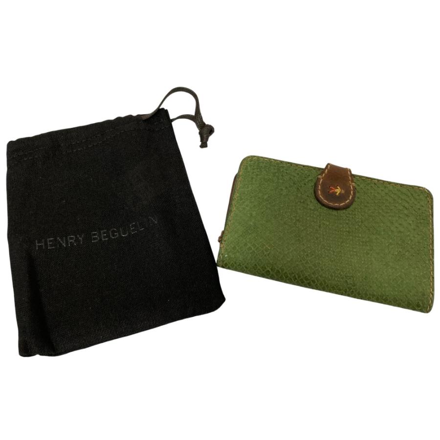 HENRY BEGUELIN（エンリーベグリン） 良品 パイソンレザー 手帳型