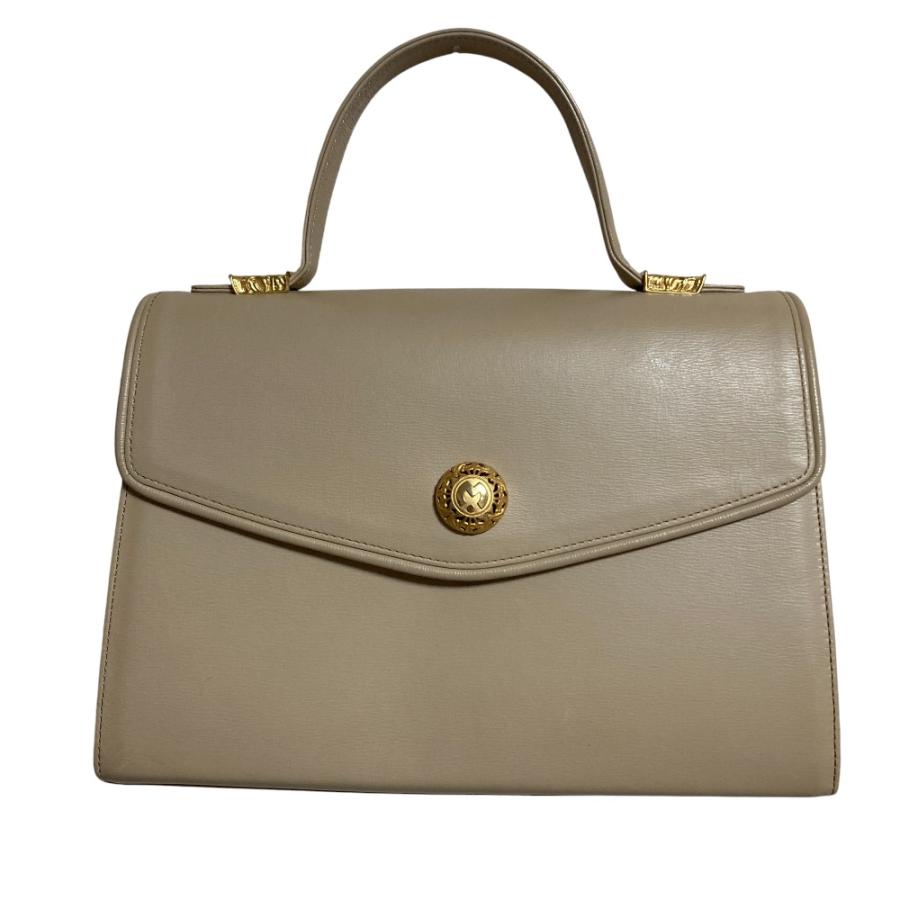 mila schon中古バッグ　ハンドバッグ　ショルダーバッグ mila schon（ミラショーン） 良品 レザー ハンドバッグ ベージュ