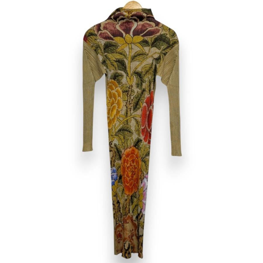 美品】プリーツプリーズ 1998 パンチング ロングワンピース イッセイ  