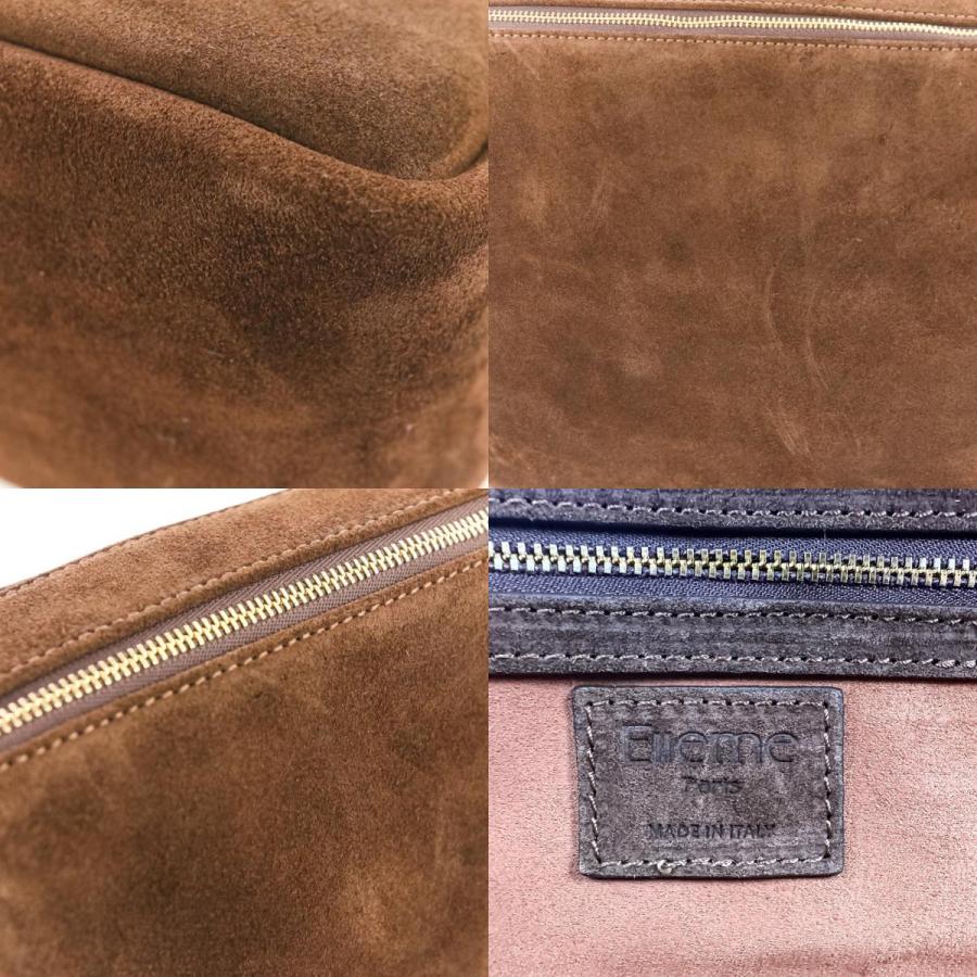 美品 25SS ELLEME エレメ ドゥーズィエムクラス取扱い Trousse Large Suede Browny スエード ショルダーバッグ ブラウン レディース 古着 中古 USED Trousse Large Suede Brownie - Trendy Work Bags - Elleme