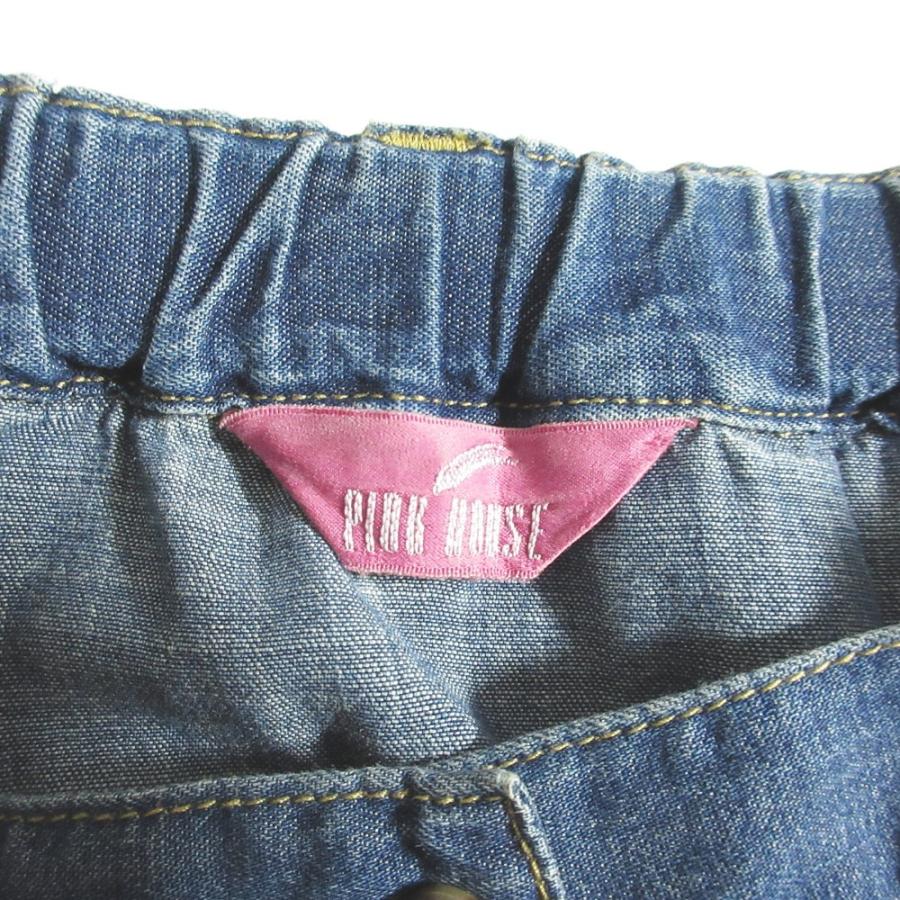 PINK HOUSE（ピンクハウス） 良品 ワッペン 切替 ロング フレア デニム