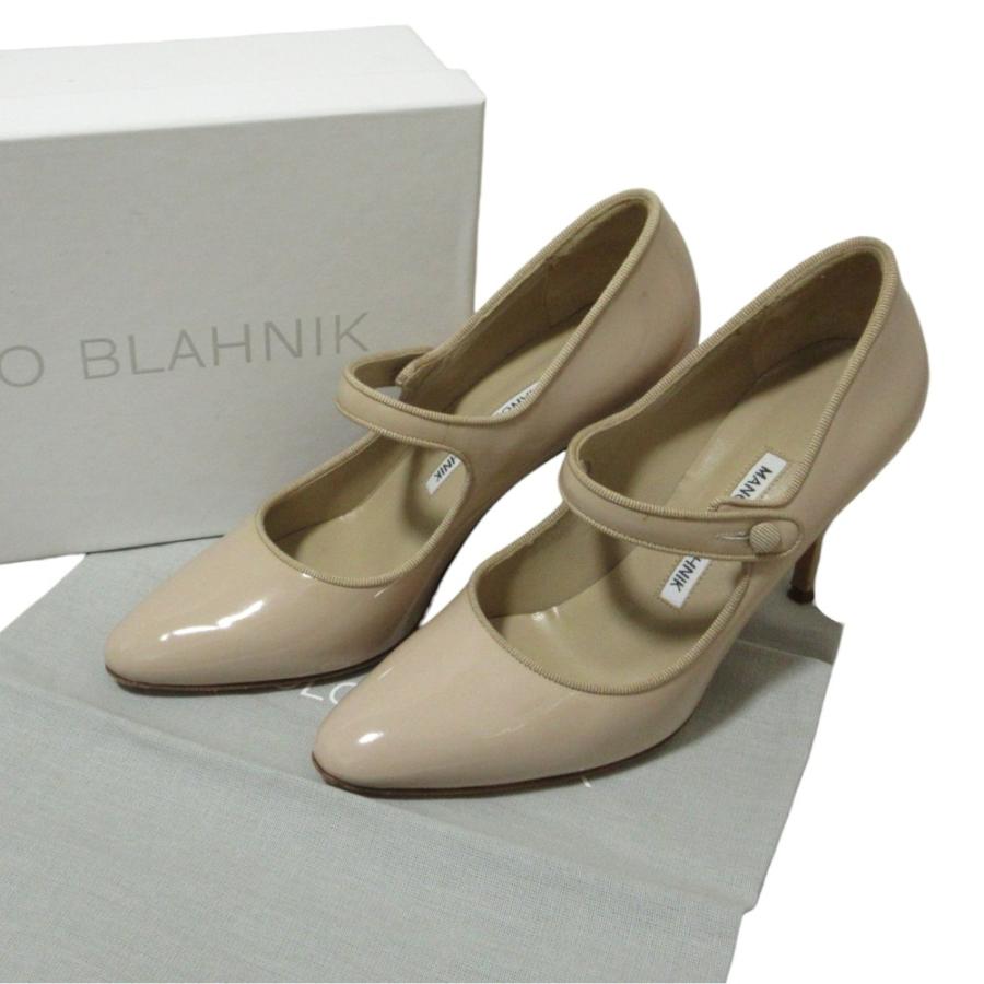 MANOLO BLAHNIK（マノロブラニク） 良品 パテントレザー メリー 