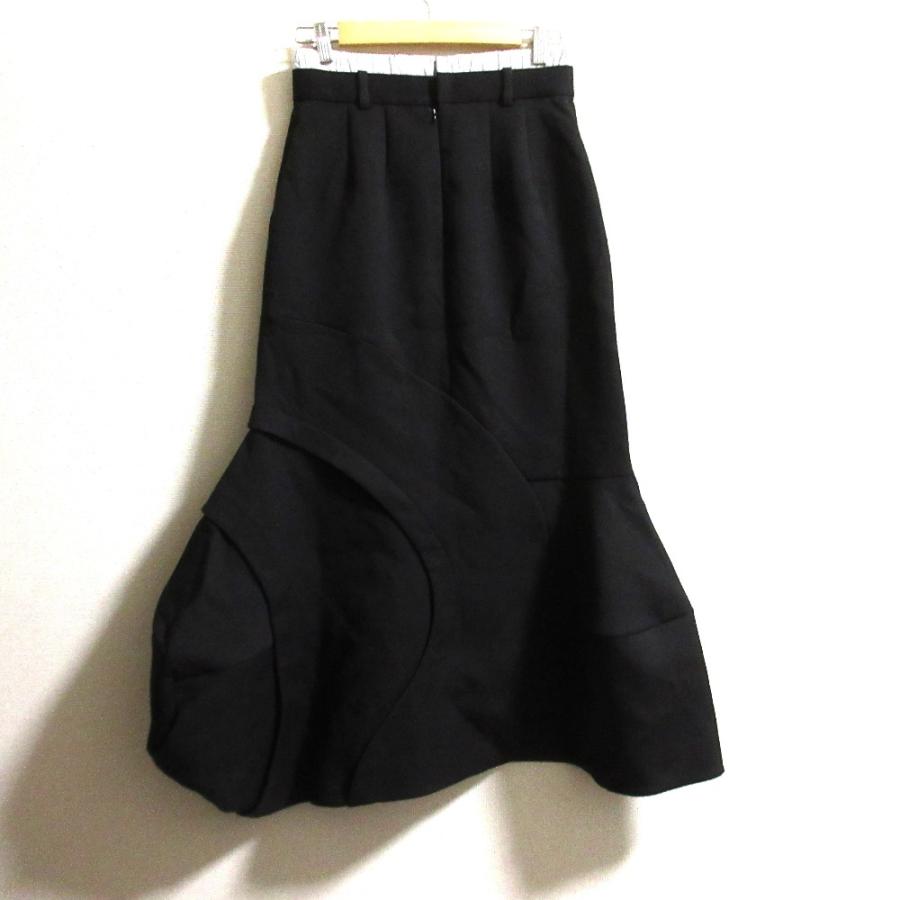 美品☆ENFOLD☆バックロングトップス 38 ブラック ENFOLD（エンフォルド） 新品同様 25SS ENFOLD コレクションピース
