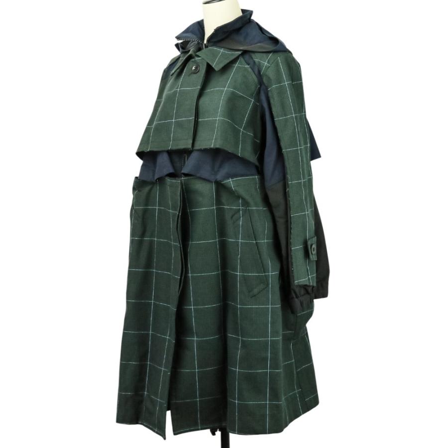極美品 タグ付き✨sacai ドッキング異素材トレンチコー アシンメトリー 希少 極美品 タグ付き✨sacai ドッキング異素材トレンチコー アシンメトリー
