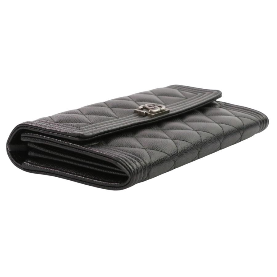 CHANEL（シャネル） 美品 ボーイシャネル キャビアスキン 二