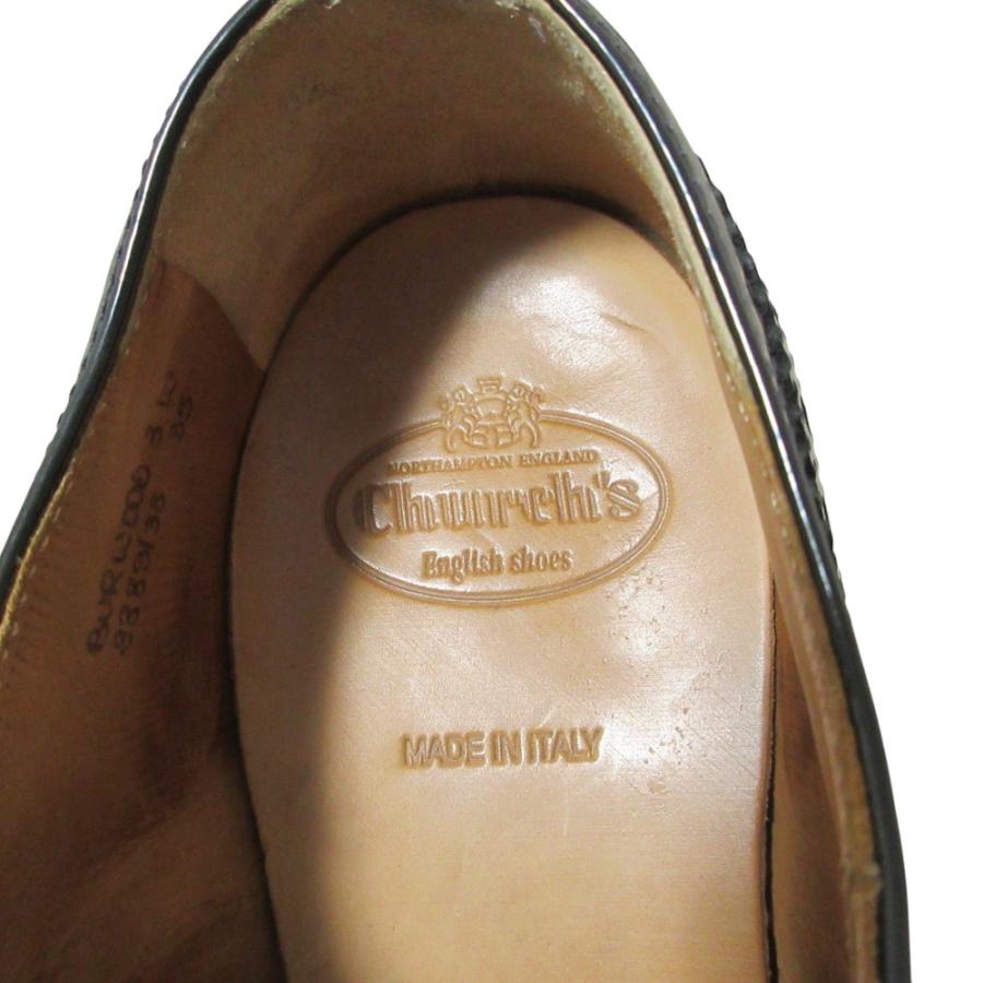 美品 Church's チャーチ BURWOOD パテントレザー オックスフォードブローグシューズ A73683 サイズ35 約22cm ブラック レディース 古着 中古_3
