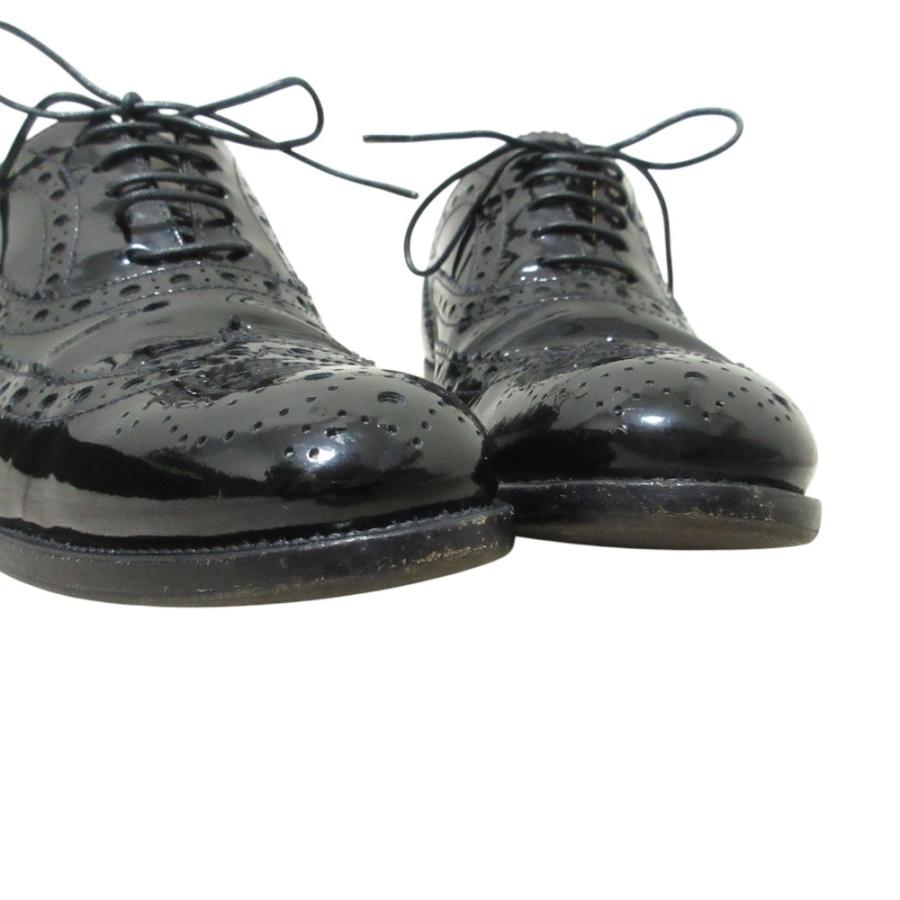 美品 Church's チャーチ BURWOOD パテントレザー オックスフォードブローグシューズ A73683 サイズ35 約22cm ブラック レディース 古着 中古_5