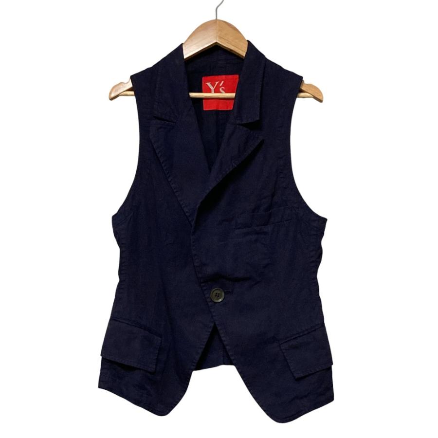 ヨウジ　ヤマモト　ジレ　ベスト　美品　yohji yamamoto Y's（ワイズ） 美品 レッドレーベル ヨウジヤマモト シングル