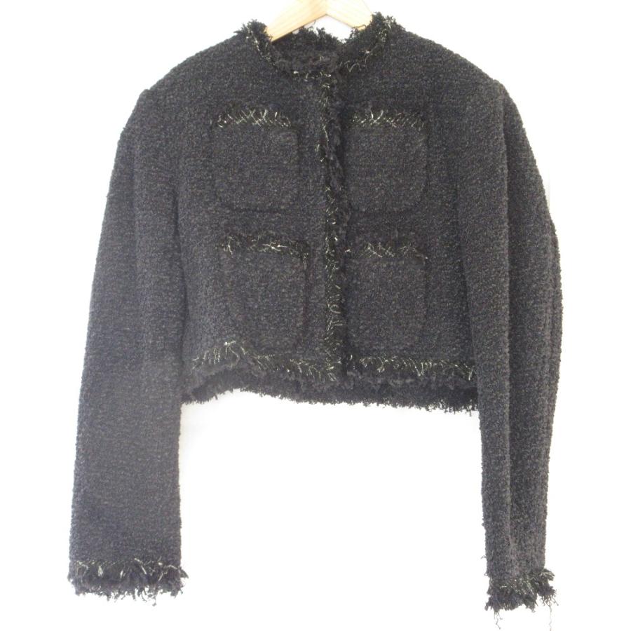 sacai（サカイ） 美品 23SS sacai ツイード ノーカラージャケット 23