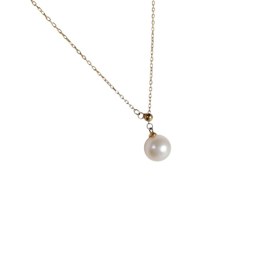 美品 Pearly Lustre パーリーラスター S925 約9.5mm チェーン パール 