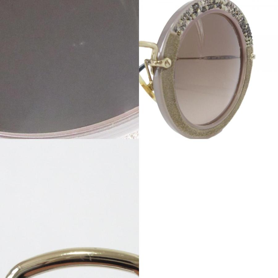miu miu（ミュウミュウ） 良品 グリッター ラウンド サングラス SMU08R