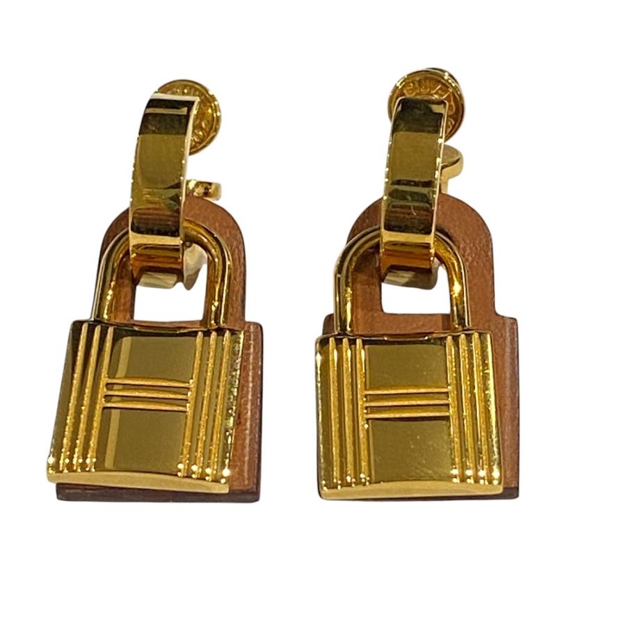 HERMES（エルメス） 美品 オーケリー カデナ フープピアス GP D刻印