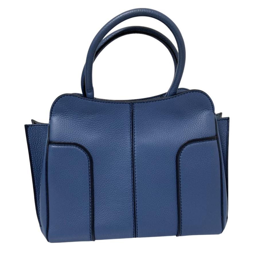 tod's セラ ハンドバッグ ショルダーバック ブルー レザー