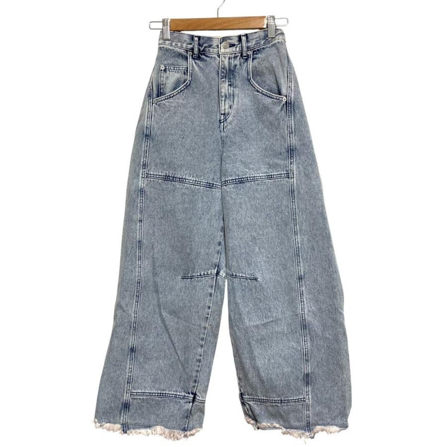 ダイアグラム】24SS 切替 ボリューム デニムパンツ ワイド ゆったり