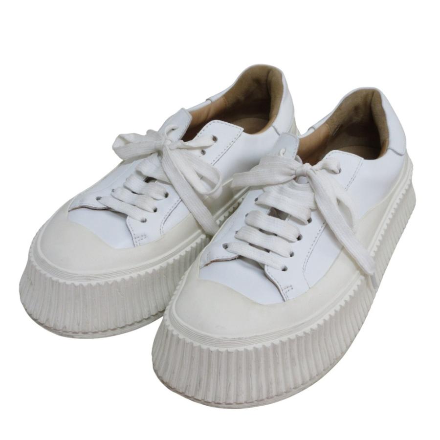 新品未使用　JIL SANDER / レザープラットフォームスニーカー JIL SANDER（ジルサンダー） 美品 プラットフォーム ローカット レザー