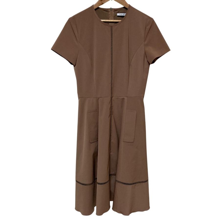 【中古】FOXEY NEW YORK ワンピース 38960-NAOFN105PR フォーマル ノースリーブ ミディ丈 ブラウン 茶 38 レディース 美品 フォクシーニューヨーク ブラウンワンピース フォクシー