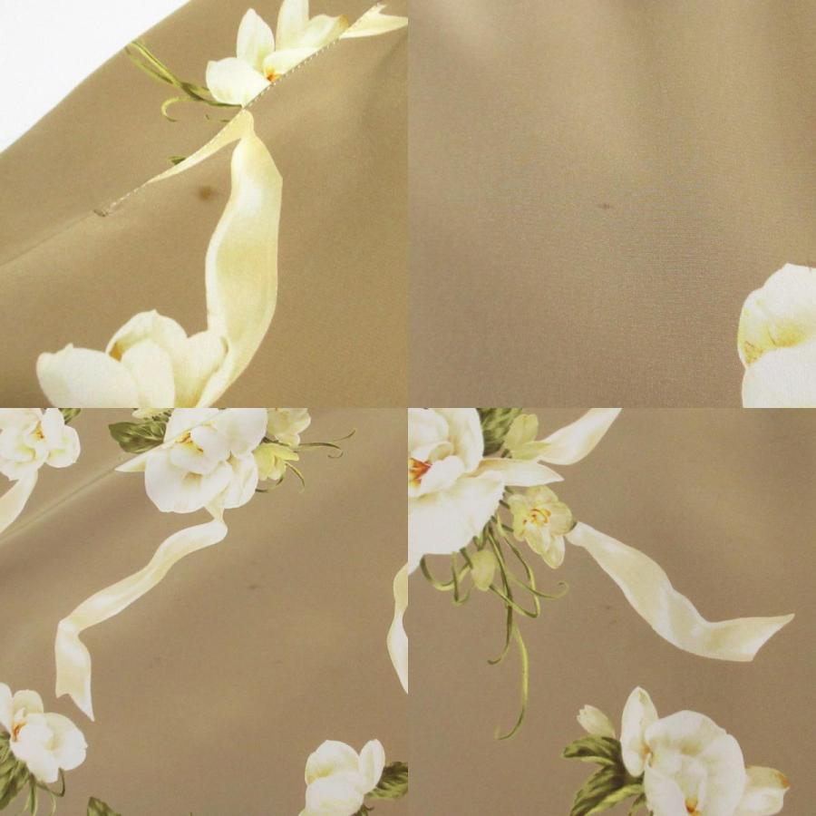 INGEBORG（インゲボルグ） 良品 フラワープリント リボン 七分袖