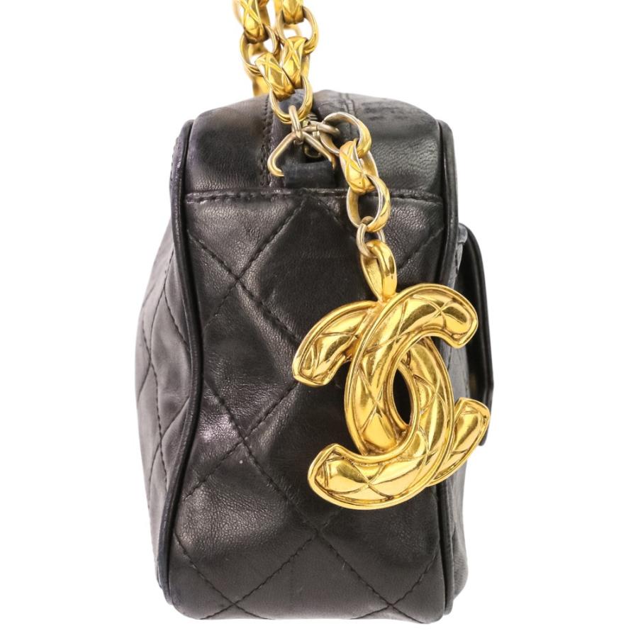 希少※極美品【CHANEL】ココマークチャームマトラッセチェーンショルダーバッグ CHANEL（シャネル） 良品 ココマークチャーム付き マトラッセ チェーン