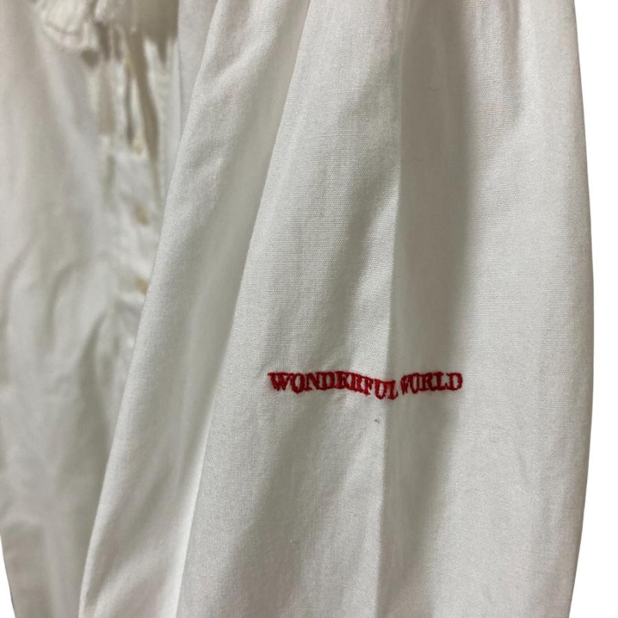 美品 WONDERFUL WORLD ワンダフルワールド フリルカラー レース シャツ