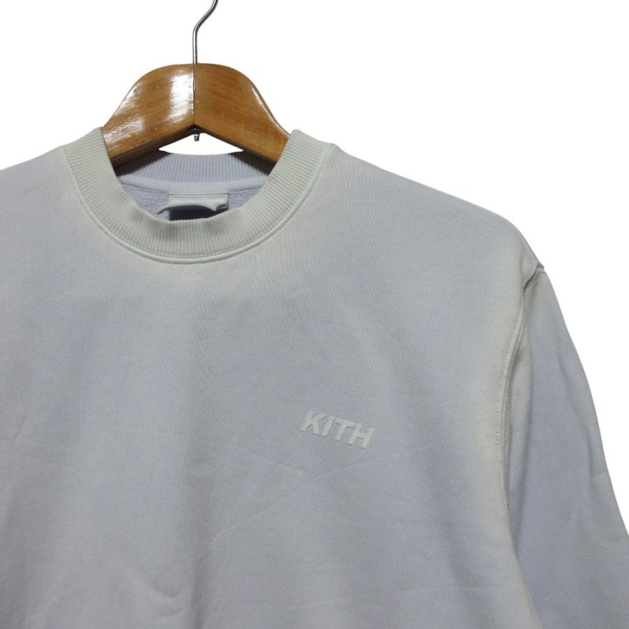 美品 24SS KITH キス ヴィンテージ加工 スウェット クルーネック トレーナー XS ライトブルー メンズ 古着 中古_2