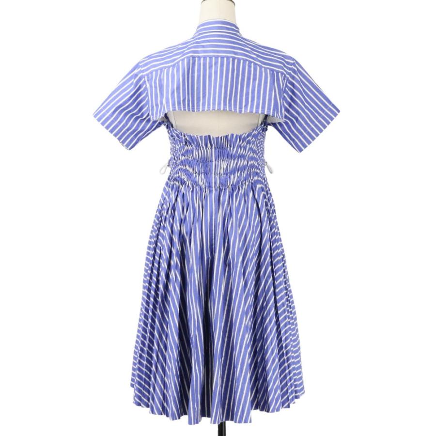 sacai（サカイ） 良品 バックオープン カットオフ ストライプシャツ