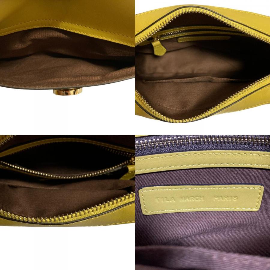 TILA MARCH（ティラマーチ） 良品 レザー スクエア ショルダーバッグ