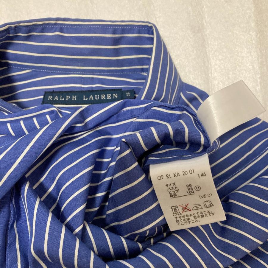 良品 RALPH LAUREN ラルフローレン ストライプ シャツミニワンピース