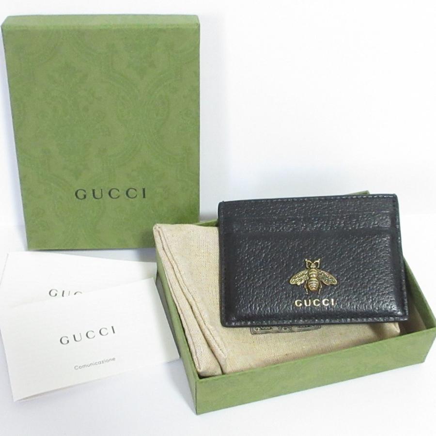 GUCCI（グッチ） 新品同様 アニマリエ レザーBEEカードケース パス
