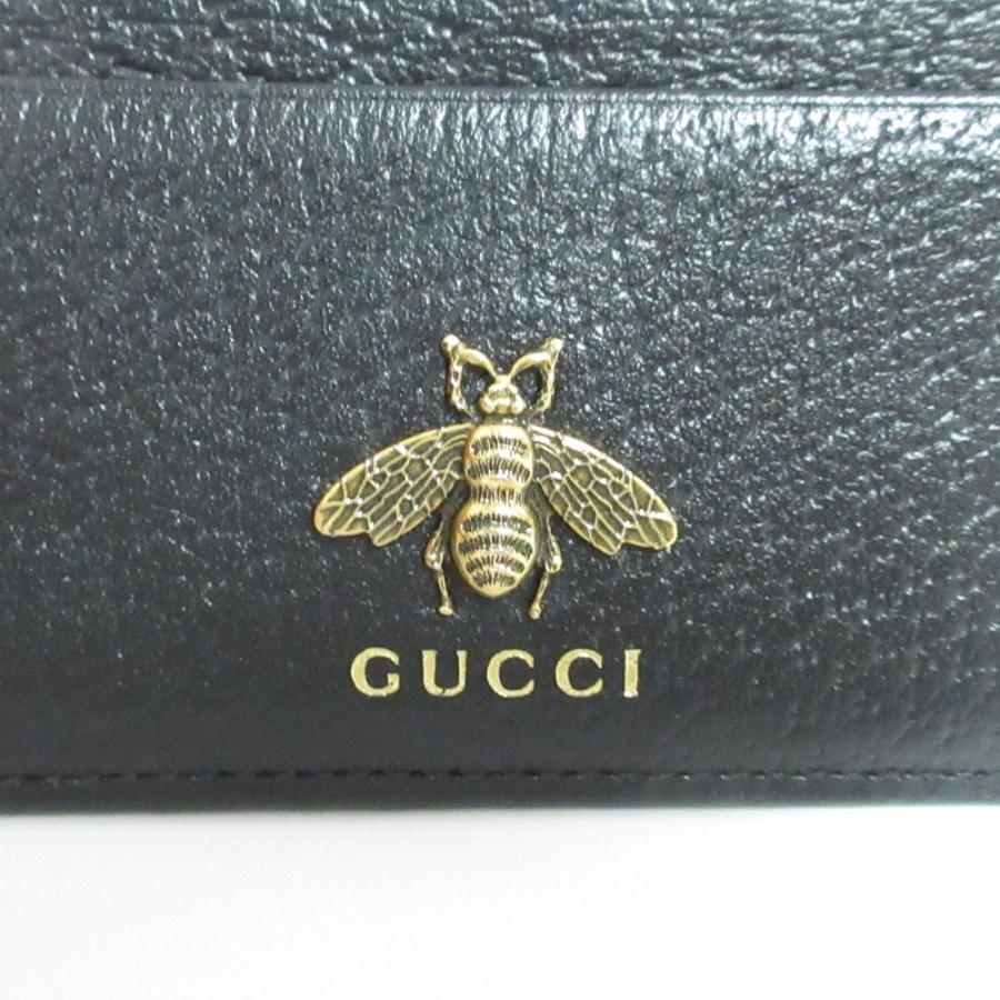 GUCCI（グッチ） 新品同様 アニマリエ レザーBEEカードケース パス