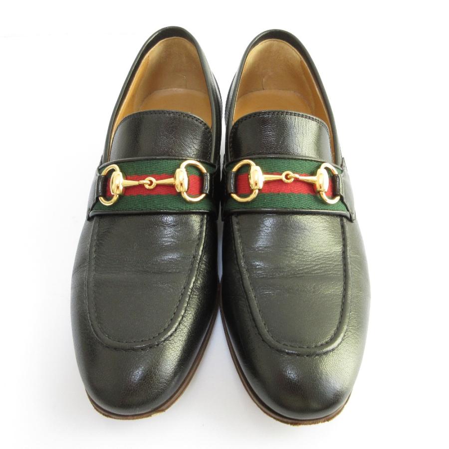 GUCCI（グッチ） 良品 ウェブライン ヒール付き ビットローファー