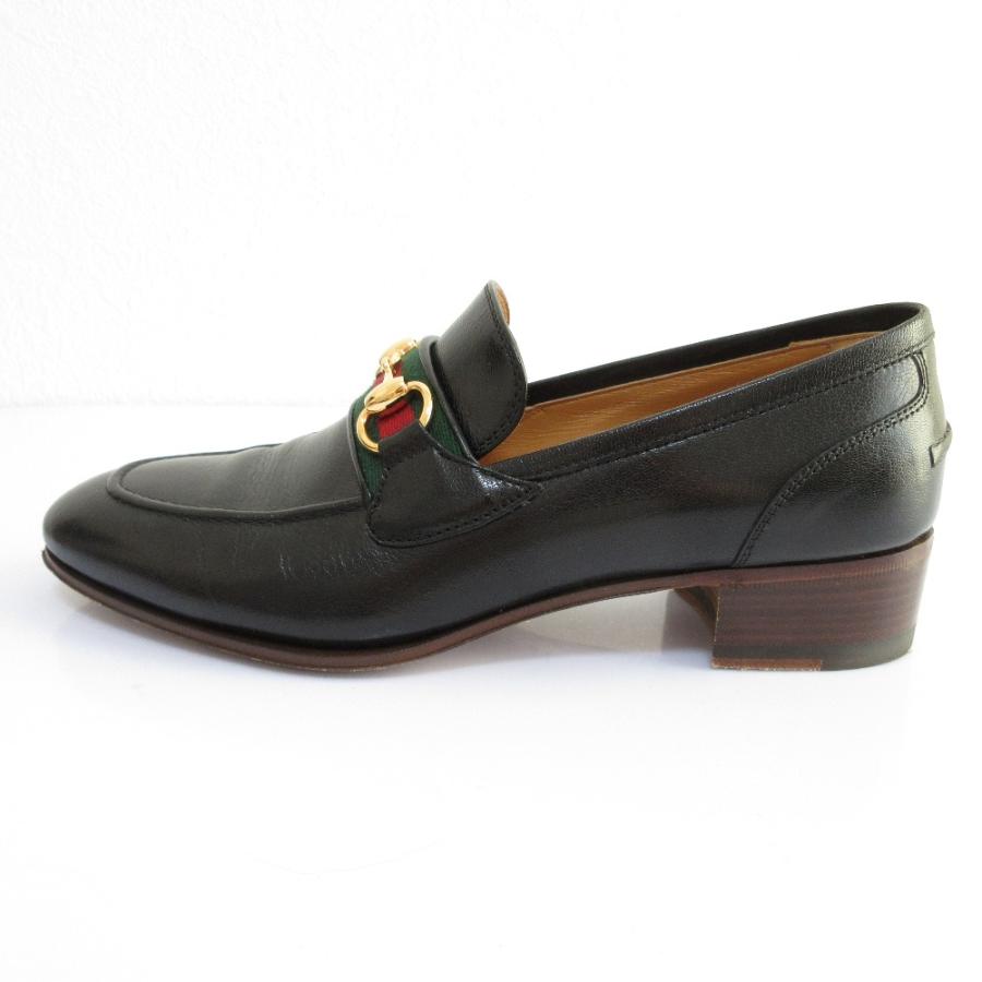 GUCCI（グッチ） 良品 ウェブライン ヒール付き ビットローファー