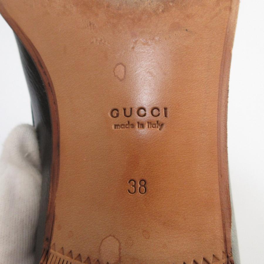 GUCCI（グッチ） 良品 ウェブライン ヒール付き ビットローファー