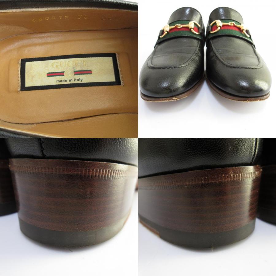 GUCCI（グッチ） 良品 ウェブライン ヒール付き ビットローファー