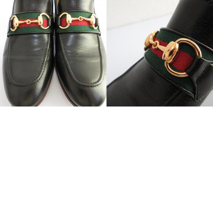 GUCCI（グッチ） 良品 ウェブライン ヒール付き ビットローファー