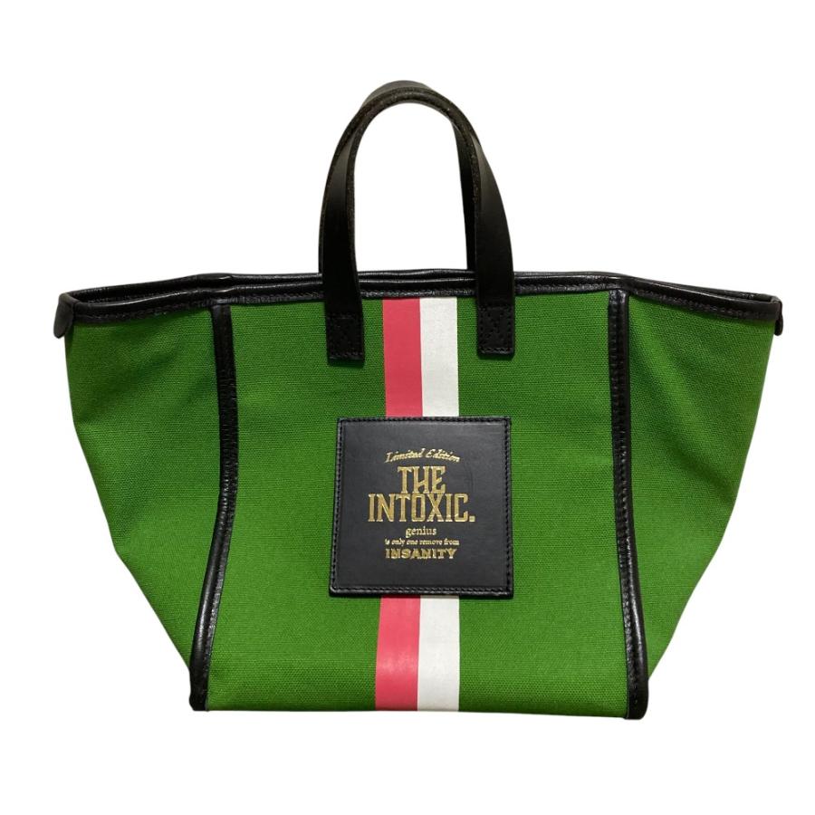 美品 intoxic. イントキシック MINI 2HANDLES トートバッグ グリーン 
