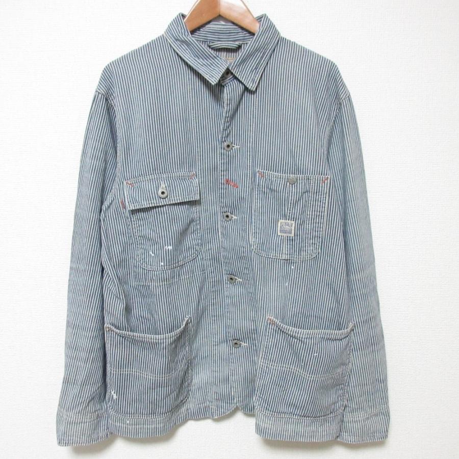 古着 90s LAUREN JEANS ストライプ ヒッコリー カバーオール LAUREN JEANS COMPANY(ローレンジーンズカンパニー) 90S ストライプ
