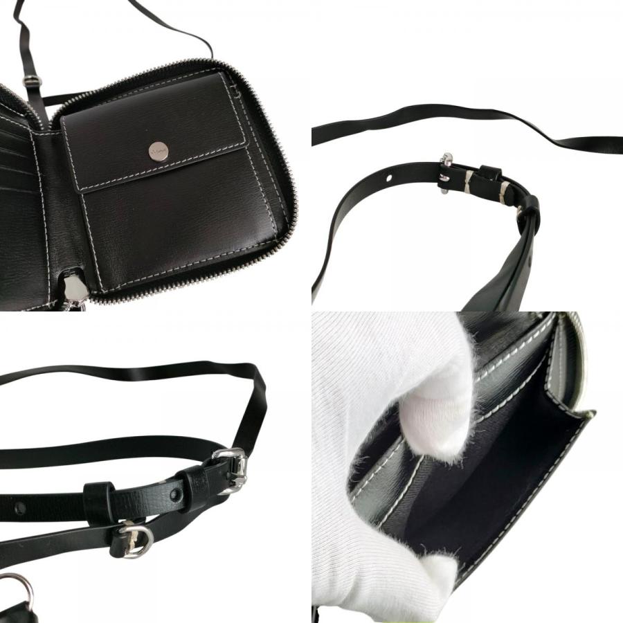 GANNI（ガニー） 新品同様 リサイクルレザー エンボスロゴ ラウンド