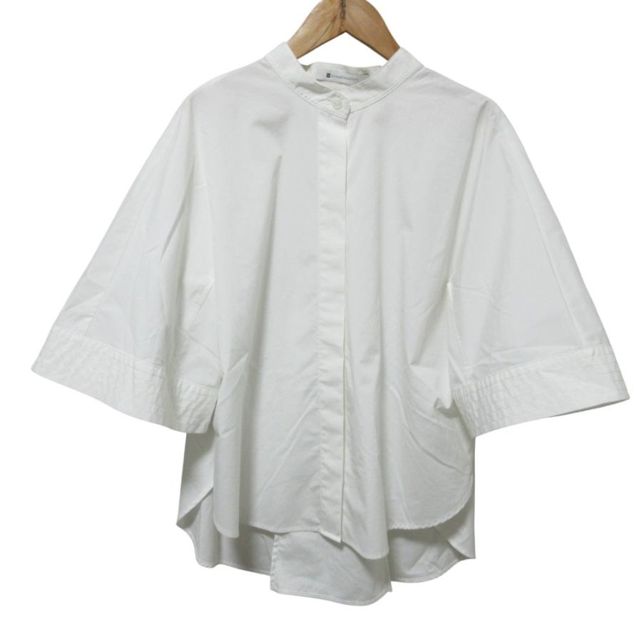 PLST×HARUNOBUMURATA コラボ商品 ブラウス シャツ ホワイト PLST（プラステ） 良品 25AW PLST HARUNOBUMURATA ハルノブムラタ