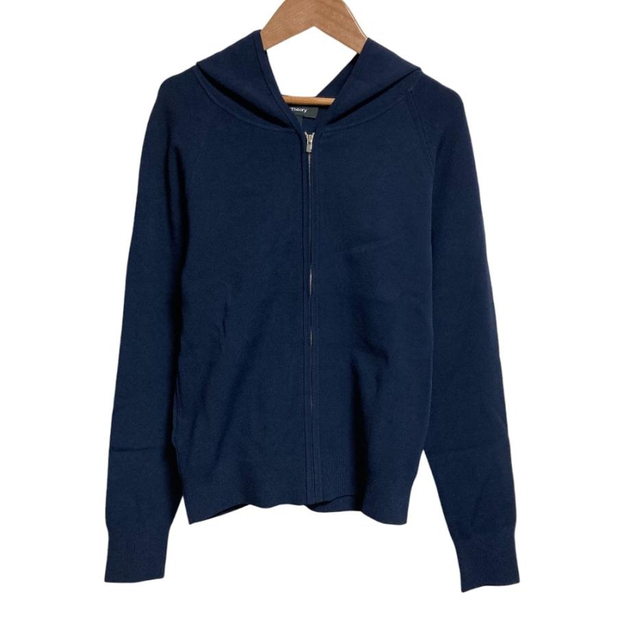 theory（セオリー） 美品 CREPE KNIT ZIP UP HOODI ジップアップ