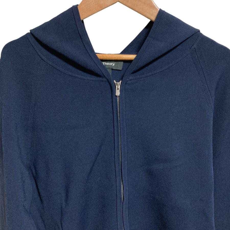 theory（セオリー） 美品 CREPE KNIT ZIP UP HOODI ジップアップ
