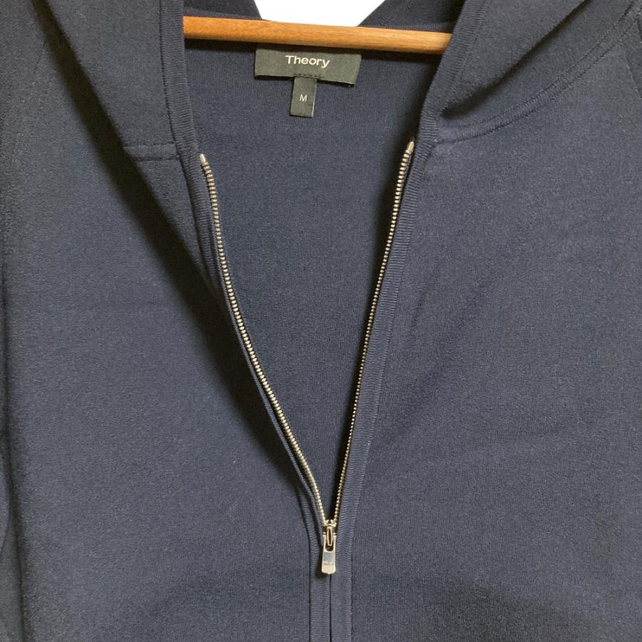 theory（セオリー） 美品 CREPE KNIT ZIP UP HOODI ジップアップ