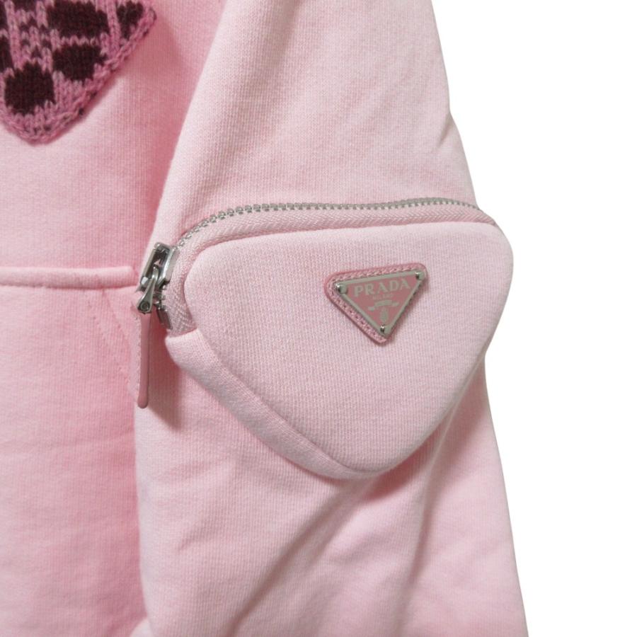 PRADA（プラダ） 良品 トライアングルロゴ クロップド フーディ プル
