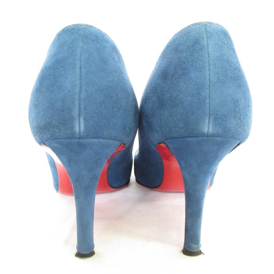 美品 CHRISTIAN LOUBOUTIN クリスチャンルブタン APOSTROPHY PUMP 85 スエード パンプス 36 1/2 23.5cm ブルー レディース 古着 中古_2