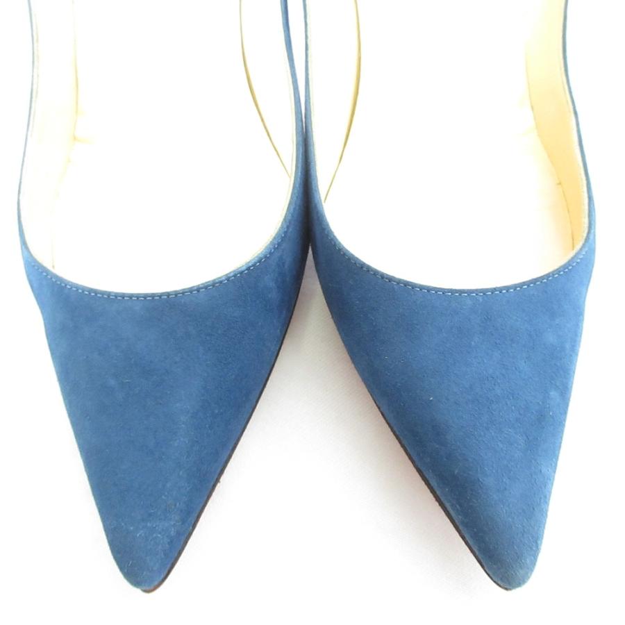 美品 CHRISTIAN LOUBOUTIN クリスチャンルブタン APOSTROPHY PUMP 85 スエード パンプス 36 1/2 23.5cm ブルー レディース 古着 中古_3